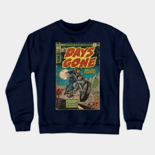Mayhem at 180mph - Days Gone fan art comic cover Crewneck Sweatshirt